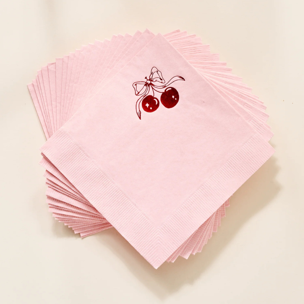 Red Cherries Cocktail Napkins (set of 20)