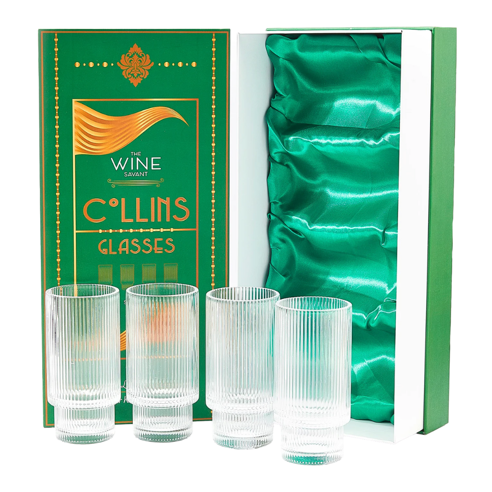 Ribbed Highball Glasses (set of 4)