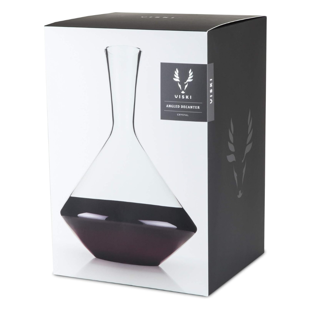 Viski Angled Crystal Wine Decanter