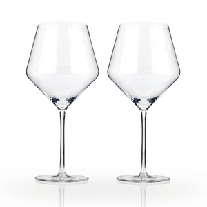 Viski Crystal Burgundy Wine Glasses (set of 2)