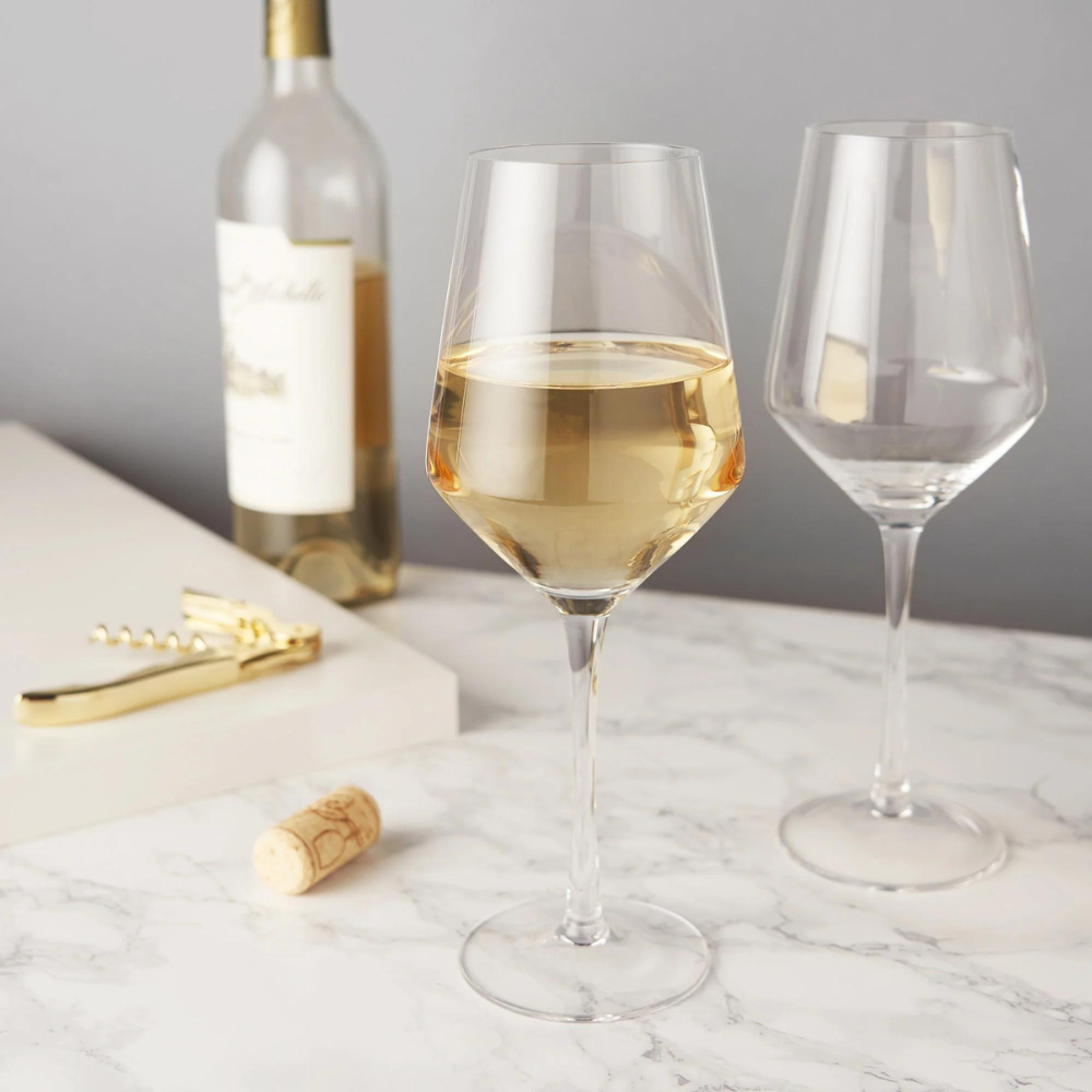 Viski Crystal Chardonnay Glasses (set of 2)