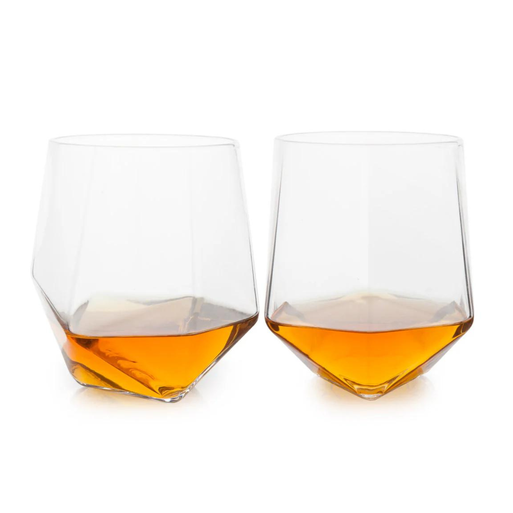 Viski Faceted Crystal Tumblers (set of 2)