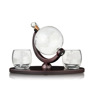 Viski Globe Decanter & Whiskey Tumbler Set