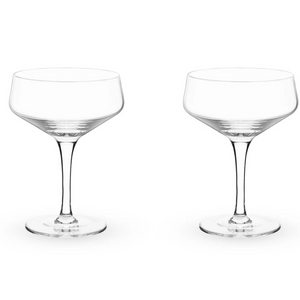 Viski Raye Crystal Coupe Glasses (set of 2)