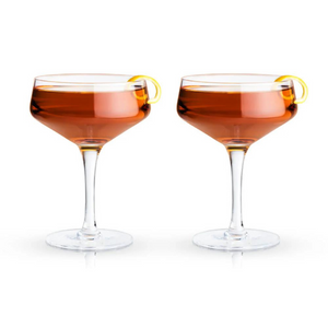 Viski Raye Crystal Coupe Glasses (set of 2)