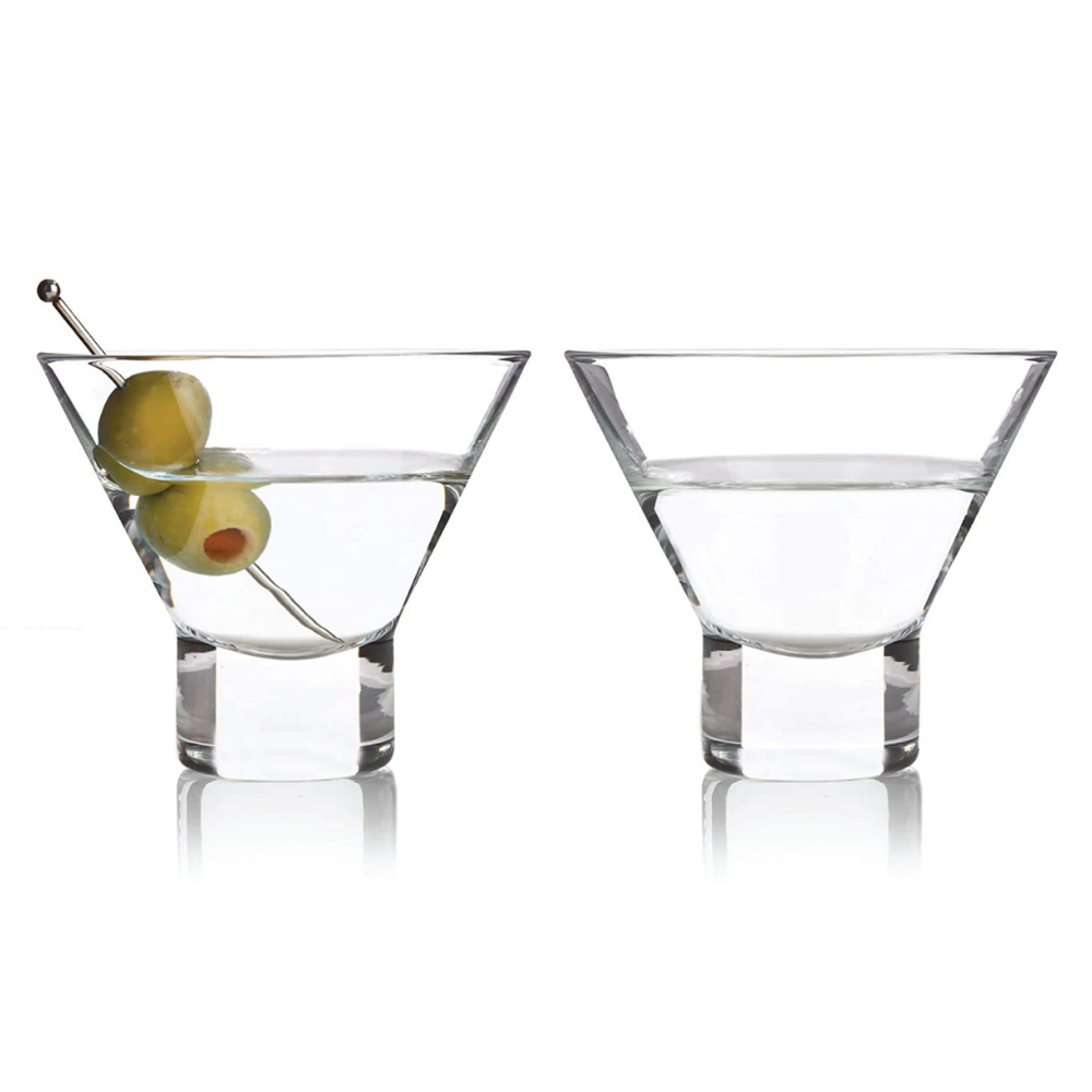 Viski Raye Stemless Martini Glasses Set Of 2 Cocktail Emporium